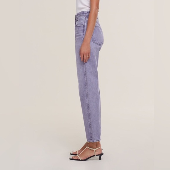 AGOLDE 90’s Pinch Waist High Rise Straight Jeans Ashberry Purple Size 27 - Picture 4 of 11